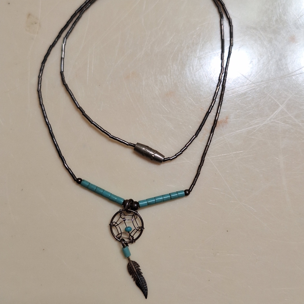 Vintage Sterling Silver Dream Catcher Necklace - Picture 4 of 11